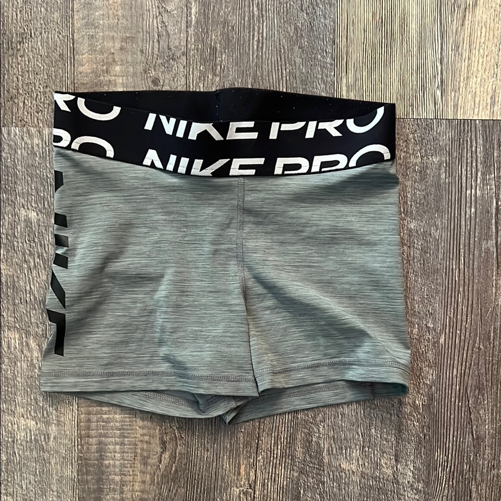 Nike Gray and Black DRI-FIT Athletic Shorts